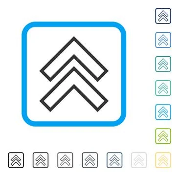 Shift Up Framed Vector Icon Stock Illustration