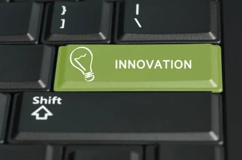 Shift to innovation button on enter key Stock-Fotos