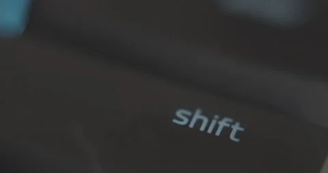 "Shift" key being used - 60FPS RGB Keyboard Video stock 145860174