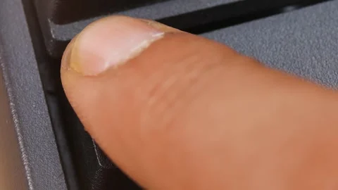 Shift Key on Desktop Keyboard Pressed by Finger Hand Multiple Times Stock Footage 290478873