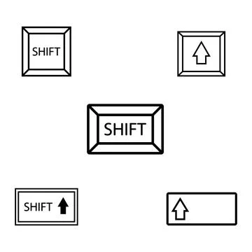 Shift key icon vector Stock Illustration