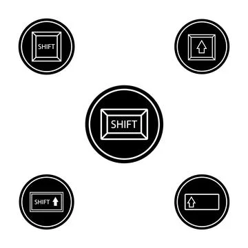 Shift key icon vector Stock Illustration