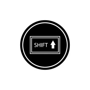 Shift key icon vector Stock Illustration
