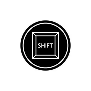 Shift key icon vector Stock Illustration