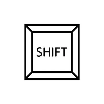 Shift key icon vector Stock Illustration