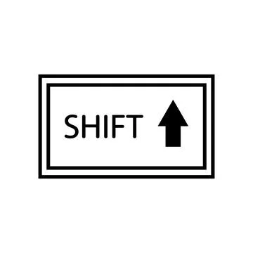 Shift key icon vector Stock Illustration
