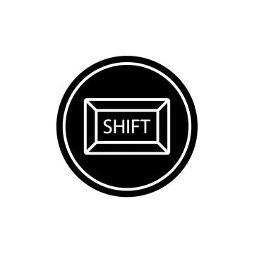 Shift key icon vector Stock Illustration