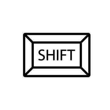 Shift key icon vector Stock Illustration