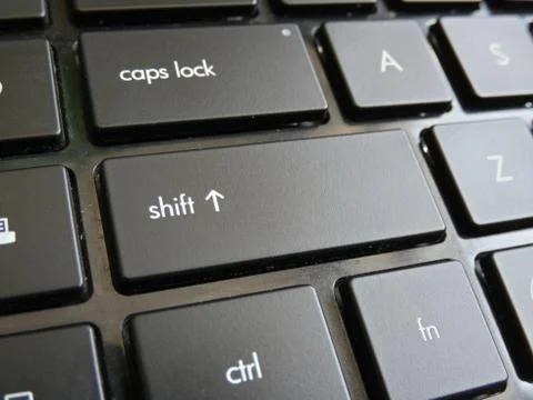 Shift Key On Keyboard Stock Photos