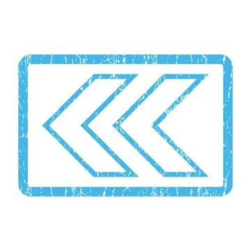 Shift Left Icon Rubber Stamp Stock Illustration