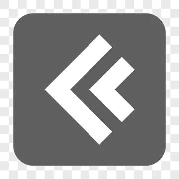 Shift Left Rounded Square Button Stock Illustration