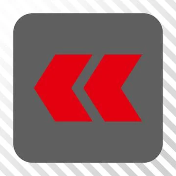 Shift Left Rounded Square Button Stock Illustration