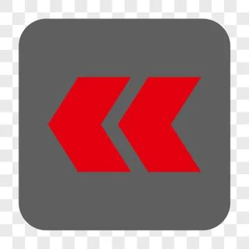 Shift Left Rounded Square Button Stock Illustration