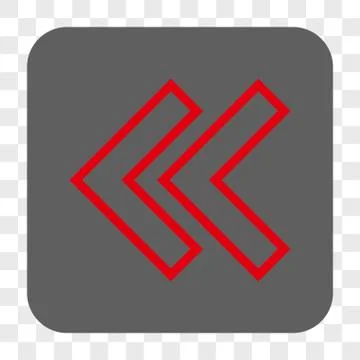 Shift Left Rounded Square Button Stock Illustration