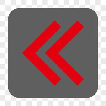 Shift Left Rounded Square Button Stock Illustration