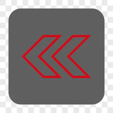 Shift Left Rounded Square Button Stock Illustration