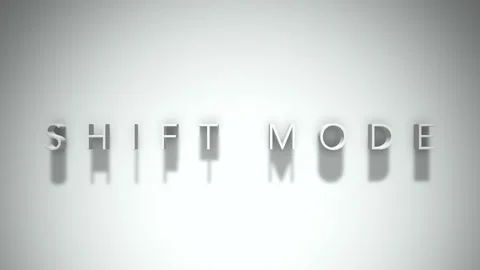 Shift mode 3D title animation with shadows on a white background Stock Footage 297517412