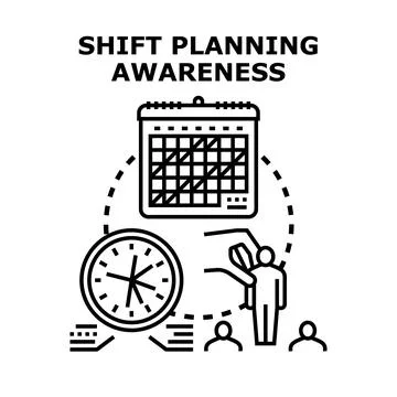 Shift planning awareness for workforce management scheduling Stock Illustration