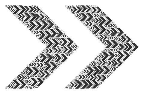 Shift Right Recursion Collage of Itself Icons Stock Illustration