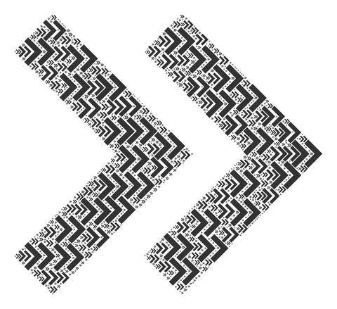 Shift Right Recursion Mosaic of Itself Items 스톡 일러스트