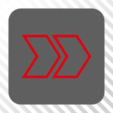 Shift Right Rounded Square Button Illustrazione stock