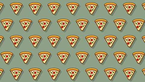 Shift scene animated pizza row, perfect for backgrounds Stock Footage 317555394