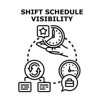 Shift schedule visibility concept vector illustration Stock Illustration