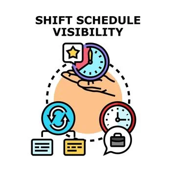 Shift schedule visibility concept vector illustration Stock Illustration