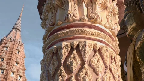 SHIFT SHOT OF A TEMPLE AND A GIANT BUDDHA IN THAILAND Stock Footage 169161250