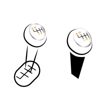 Shift stick on white Stock Illustration