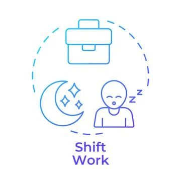 Shift work blue gradient concept icon イラスト素材