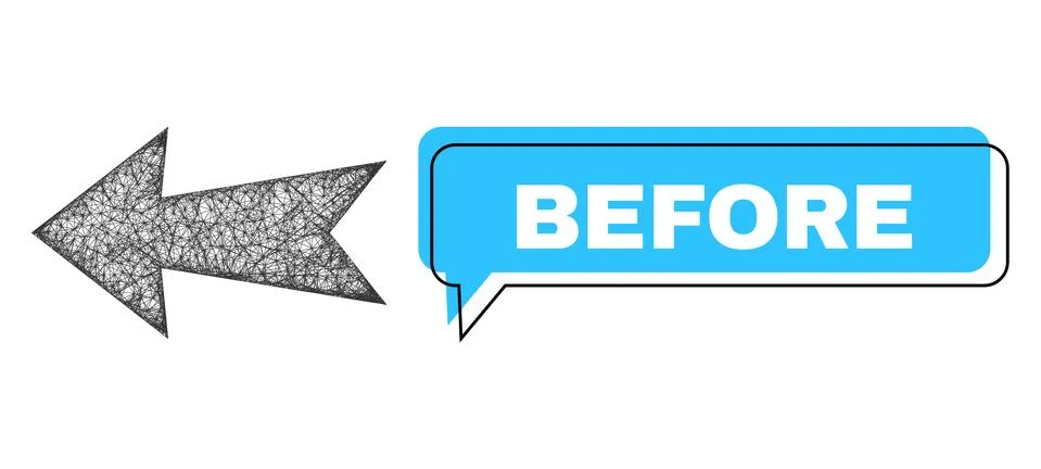 Shifted Before Chat Cloud and Net Mesh Arrow Left Icon Illustrazione stock