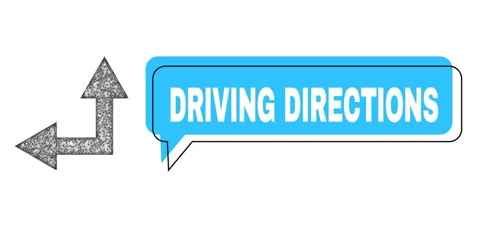 Shifted Driving Directions Chat Cloud and Net Bifurcation Arrow Left Up Icon Illustrazione stock