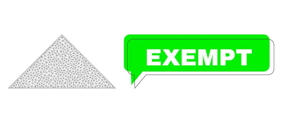 Shifted Exempt Green Text Cloud and Mesh 2D Arrowhead Up Illustrazione stock
