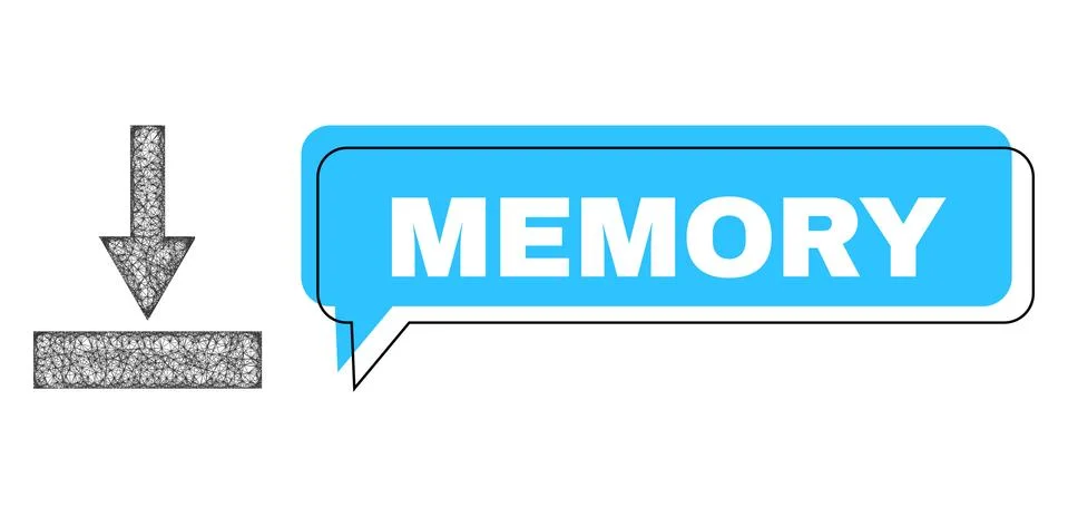 Shifted Memory Chat Frame and Net Mesh Move Bottom Icon Illustrazione stock