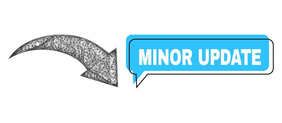 Shifted Minor Update Speech Cloud and Network Redo Icon Illustrazione stock