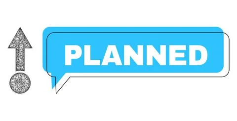 Shifted Planned Chat Bubble and Net Mesh Pull Up Icon Stock Illustration
