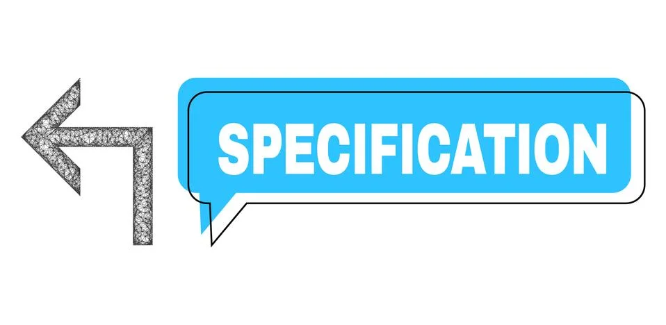 Shifted Specification Chat Bubble and Net Mesh Turn Left Icon 스톡 일러스트
