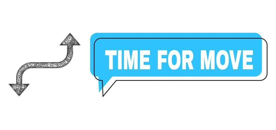 Shifted Time for Move Chat Bubble and Net Opposite Curved Arrow Icon Stock Illustration