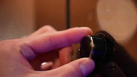 Shifter on microwave button regulator Stock Footage 234821170