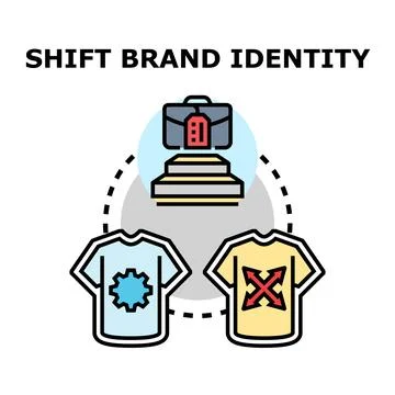 Shifting brand identity concept vector illustration Stock Illustration