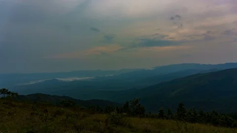 Shifting of clouds -Dusk Stock Footage 90744341