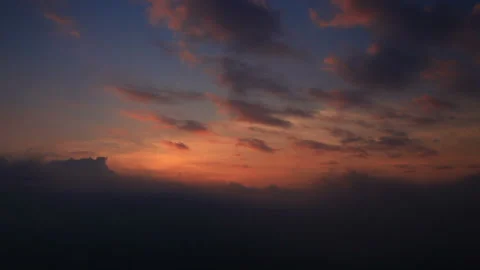 Shifting Clouds, Sea of Clouds, and the Rising Sun Stock Footage 330437574