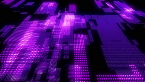 Shifting Digital Grid Loop Video stock 168692708