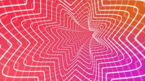 Shifting Gradient Star Shaped Tunnel 4K Loop Video stock 281503677