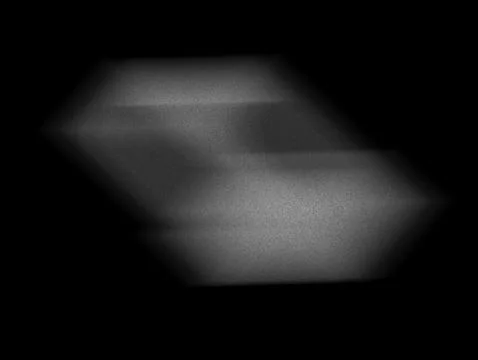 Shifting grain-filled shadow form glides through dark space, creating a muted Ilustración de archivo