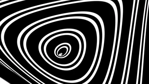 Shifting hypnotic black and white lines dynamic backdrop. Stock-Footage 336297495