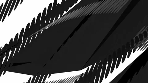 Shifting hypnotic black and white lines dynamic backdrop. Stock Footage 338250307