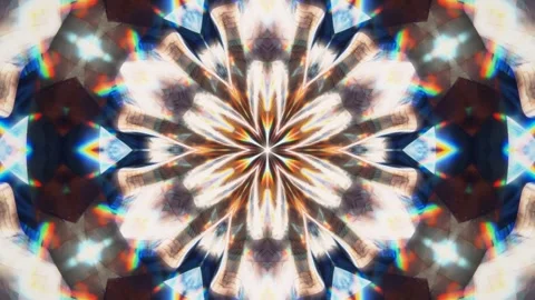Shifting Kaleidoscope VJ Loop Background Stock Footage 282366784