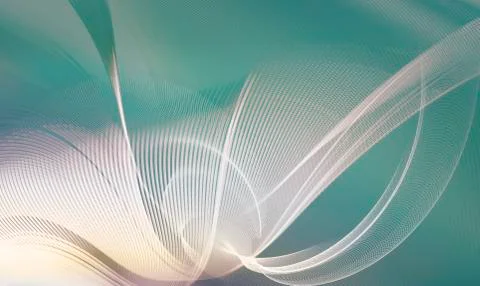 Shifting light blue motion lines on teal background Stock Illustration